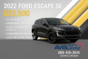 2022 Ford Escape SE at Avis Ford