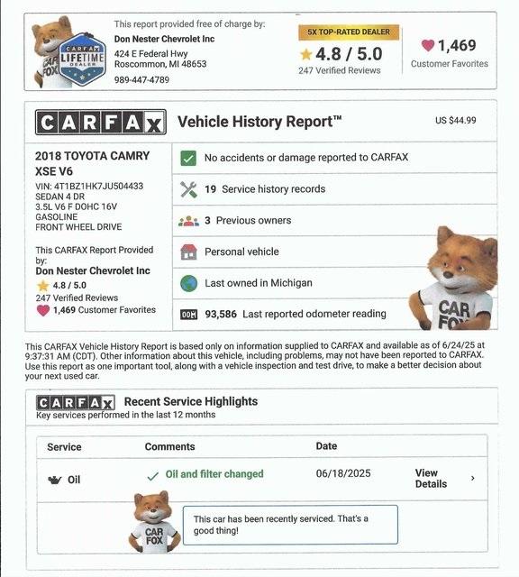 Thumbnail image of 2018 Toyota Camry at Don Nester Chevrolet