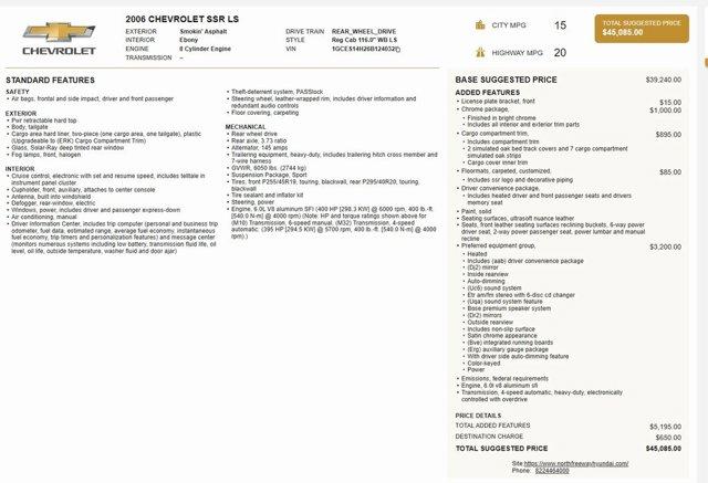 Thumbnail image of 2006 Chevrolet SSR at North Freeway Hyundai USED