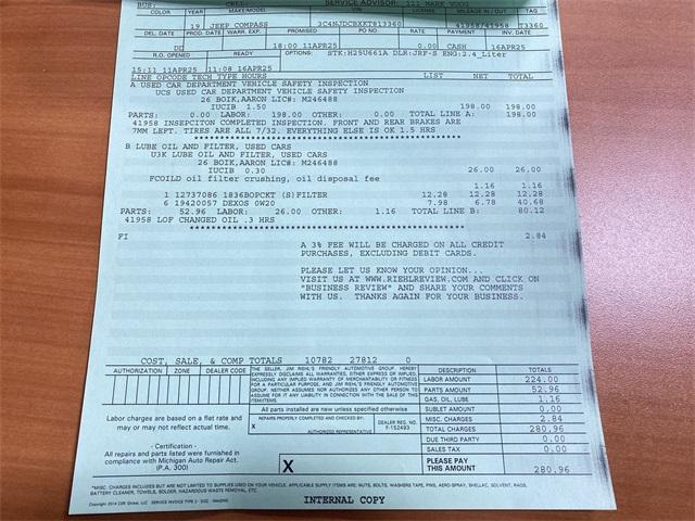 Thumbnail image of 2019 Jeep Compass at Jim Riehl's Friendly Honda