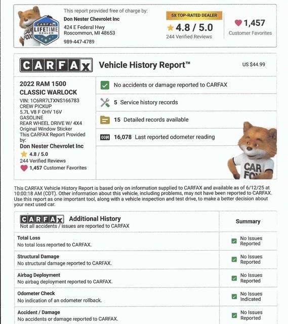 Thumbnail image of 2022 Ram 1500 Classic at Don Nester Chevrolet