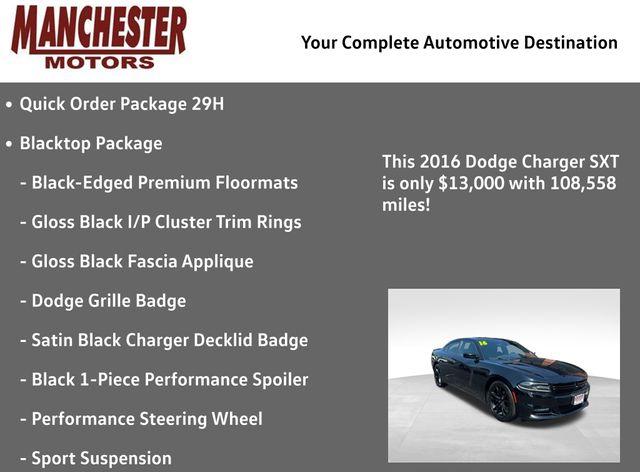 Thumbnail image of 2016 Dodge Charger at Manchester Motor Company