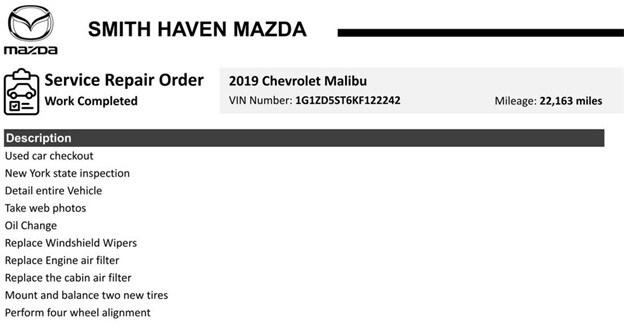 Thumbnail image of 2019 Chevrolet Malibu at Smith Haven Mazda