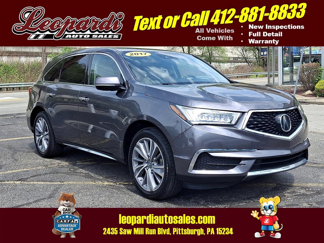 Thumbnail image of 2017 Acura MDX at Leopardi Auto Sales