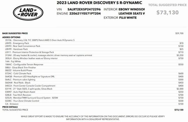Thumbnail image of 2023 Land Rover Discovery at Car Vision Inc.