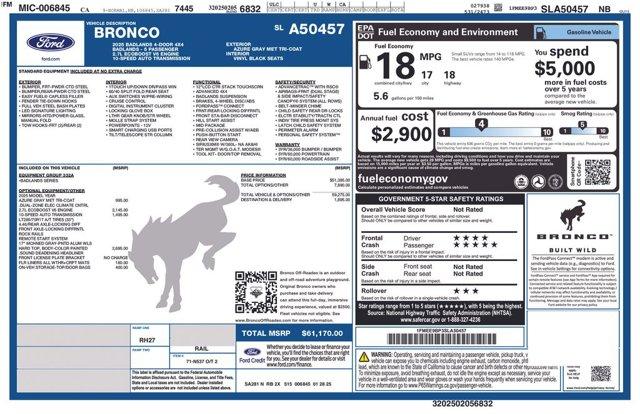 Thumbnail image of 2025 Ford Bronco at Ford of Montebello - USED