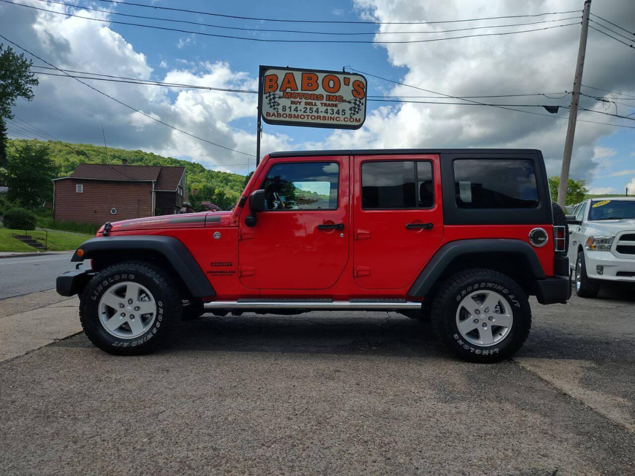 Thumbnail image of 2016 Jeep Wrangler Unlimited at Babo's Motors Inc.