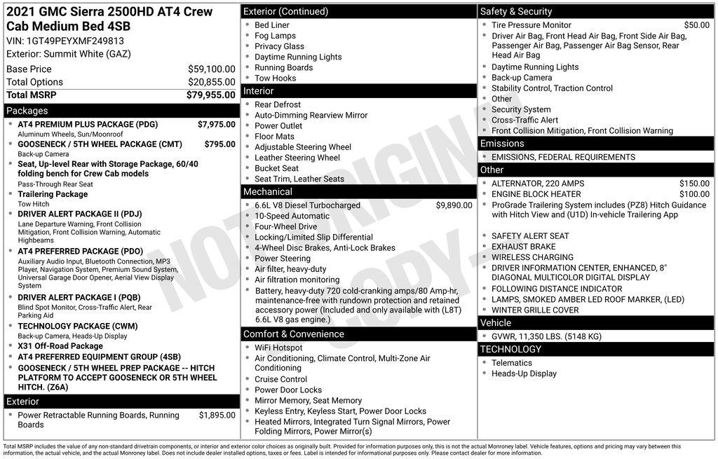 Thumbnail image of 2021 GMC Sierra 2500HD at Cape Coral Chrysler Dodge Jeep Ram