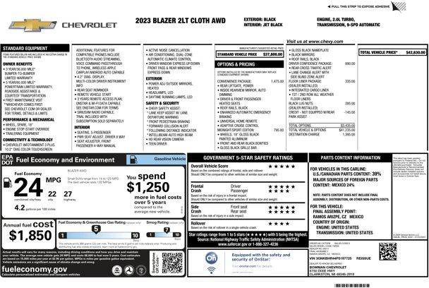 Thumbnail image of 2023 Chevrolet Blazer at F C Kerbeck - New and Used