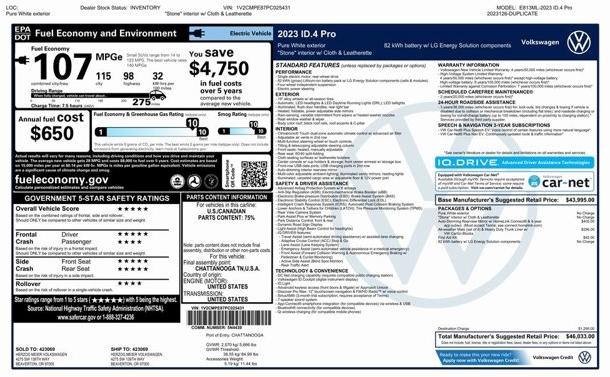 Thumbnail image of 2023 Volkswagen ID.4 at Car Vision Inc.