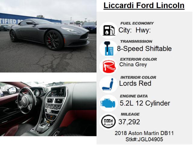 Thumbnail image of 2018 Aston Martin DB11 at Liccardi Ford Lincoln