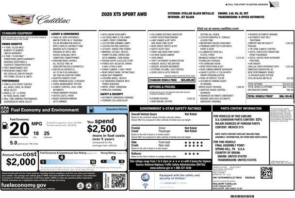 Thumbnail image of 2020 Cadillac XT5 at F C Kerbeck - New and Used