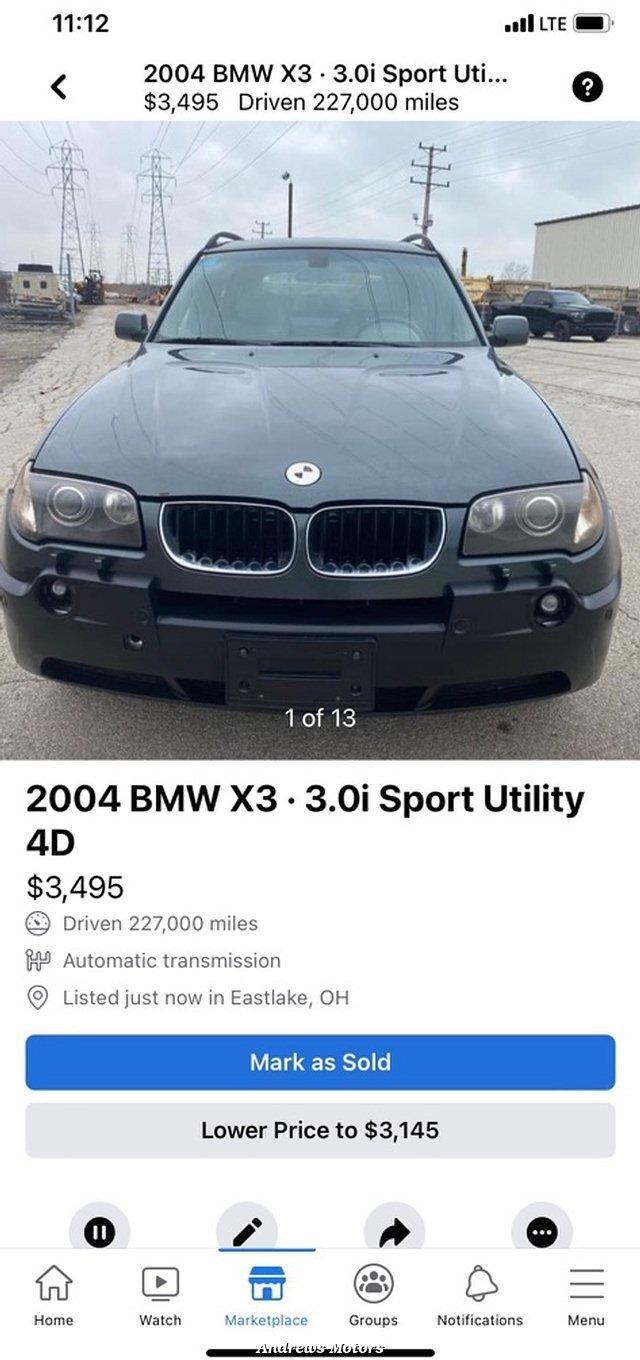 Thumbnail image of 2004 BMW X3 at Andrews Motors