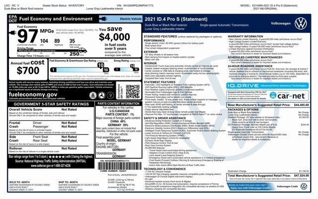 Thumbnail image of 2021 Volkswagen ID.4 at Car Vision Inc.