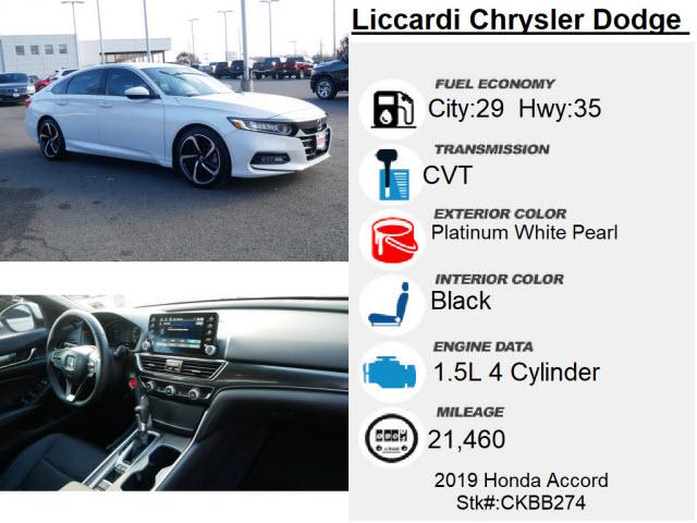 Thumbnail image of 2019 Honda Accord at Liccardi Chrysler Dodge Mitsubishi