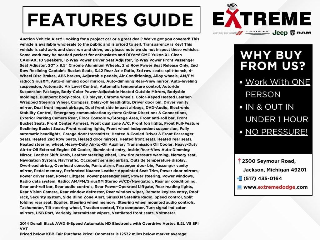 Thumbnail image of 2014 GMC Yukon XL at Extreme Dodge Chrysler Jeep Ram