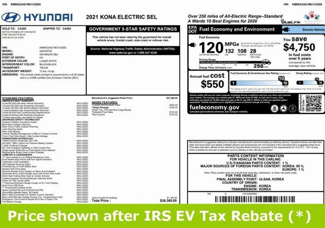 Thumbnail image of 2021 Hyundai KONA Electric at Car Vision Inc.
