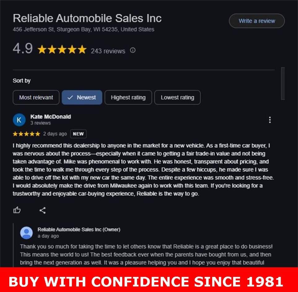 Thumbnail image of 2024 Audi A5 Sportback at Reliable Automobile Sales Inc.