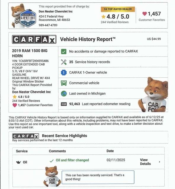 Thumbnail image of 2019 Ram 1500 at Don Nester Chevrolet