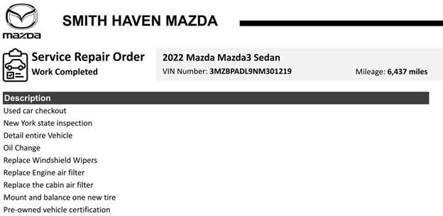 Thumbnail image of 2022 Mazda Mazda3 Sedan at Smith Haven Mazda