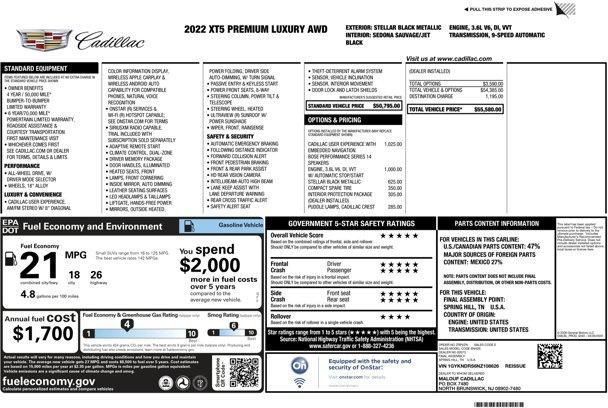Thumbnail image of 2022 Cadillac XT5 at F C Kerbeck - New and Used