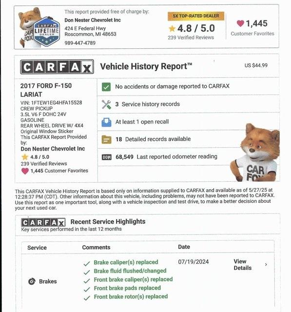 Thumbnail image of 2017 Ford F-150 at Don Nester Chevrolet