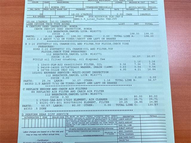 Thumbnail image of 2021 Honda CR-V at Jim Riehl's Friendly Honda