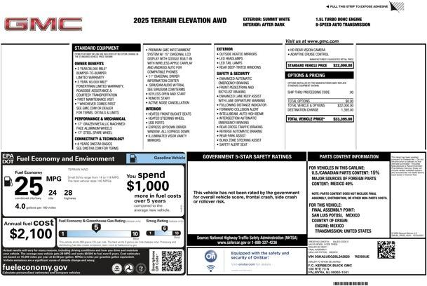 Thumbnail image of 2025 GMC Terrain at F C Kerbeck - New and Used