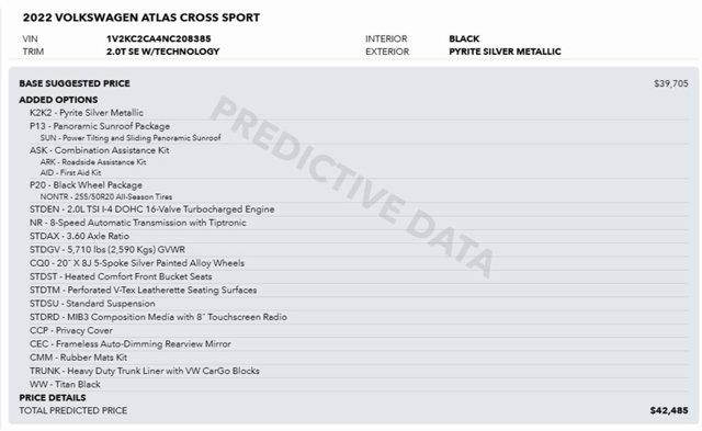 Thumbnail image of 2022 Volkswagen Atlas Cross Sport at Car Vision Inc.