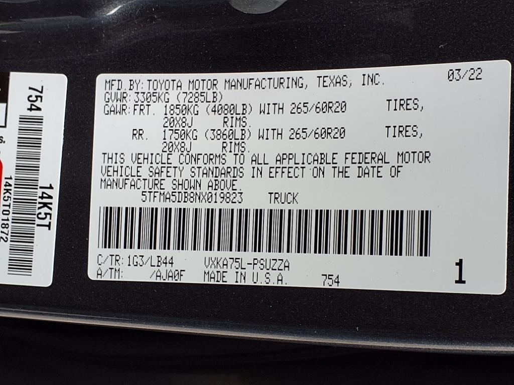 Thumbnail image of 2022 Toyota Tundra at Miller Toyota Manassas